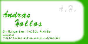 andras hollos business card